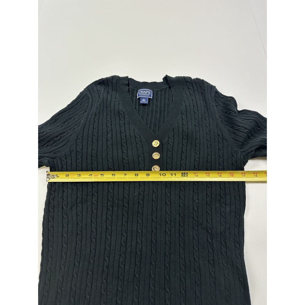 Chaps Classics Cable Knit Quarter Button Sweater … - image 4
